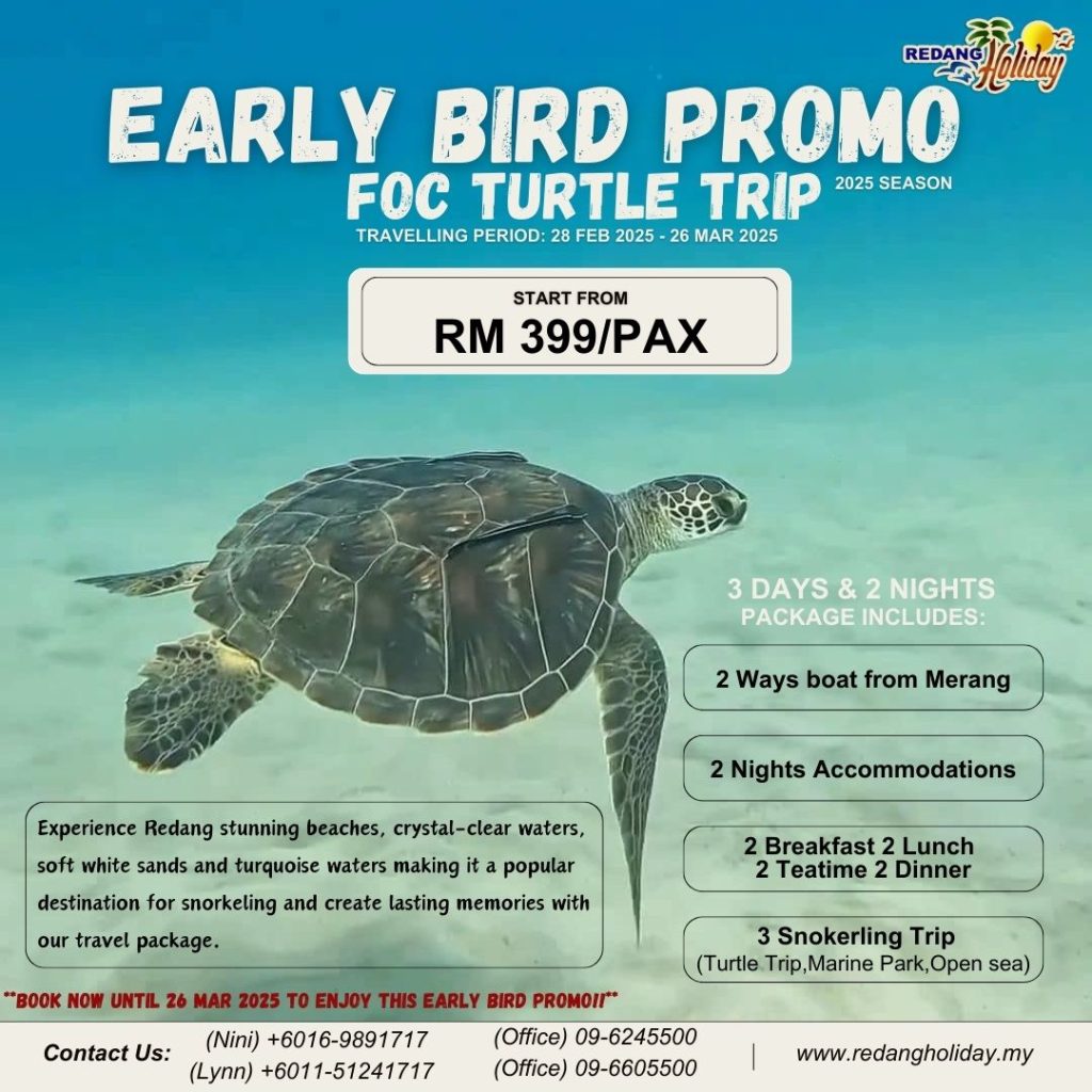 early bird promo pakej pulau redang holiday beach resort