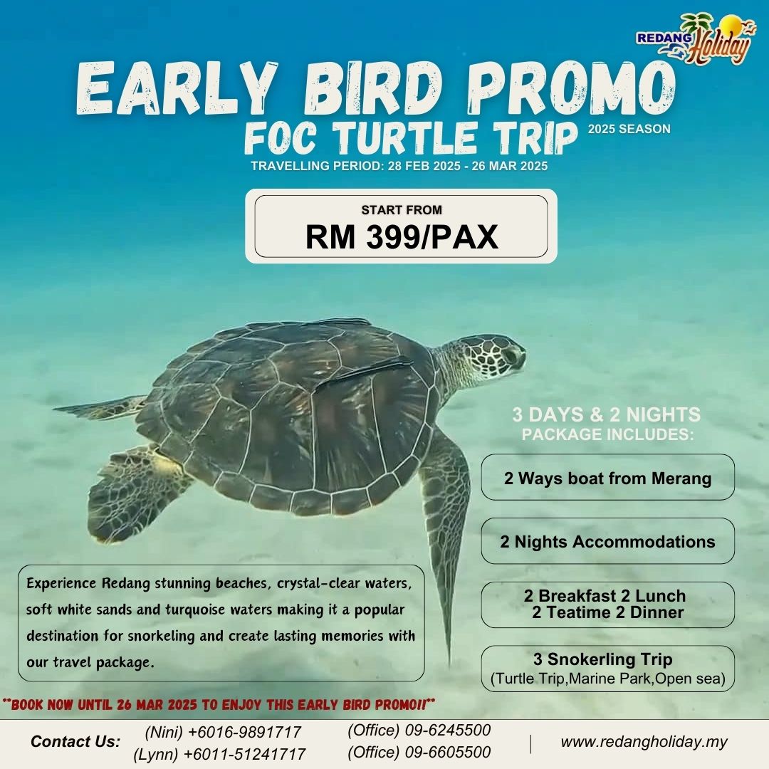 early bird promo pakej pulau redang holiday beach resort